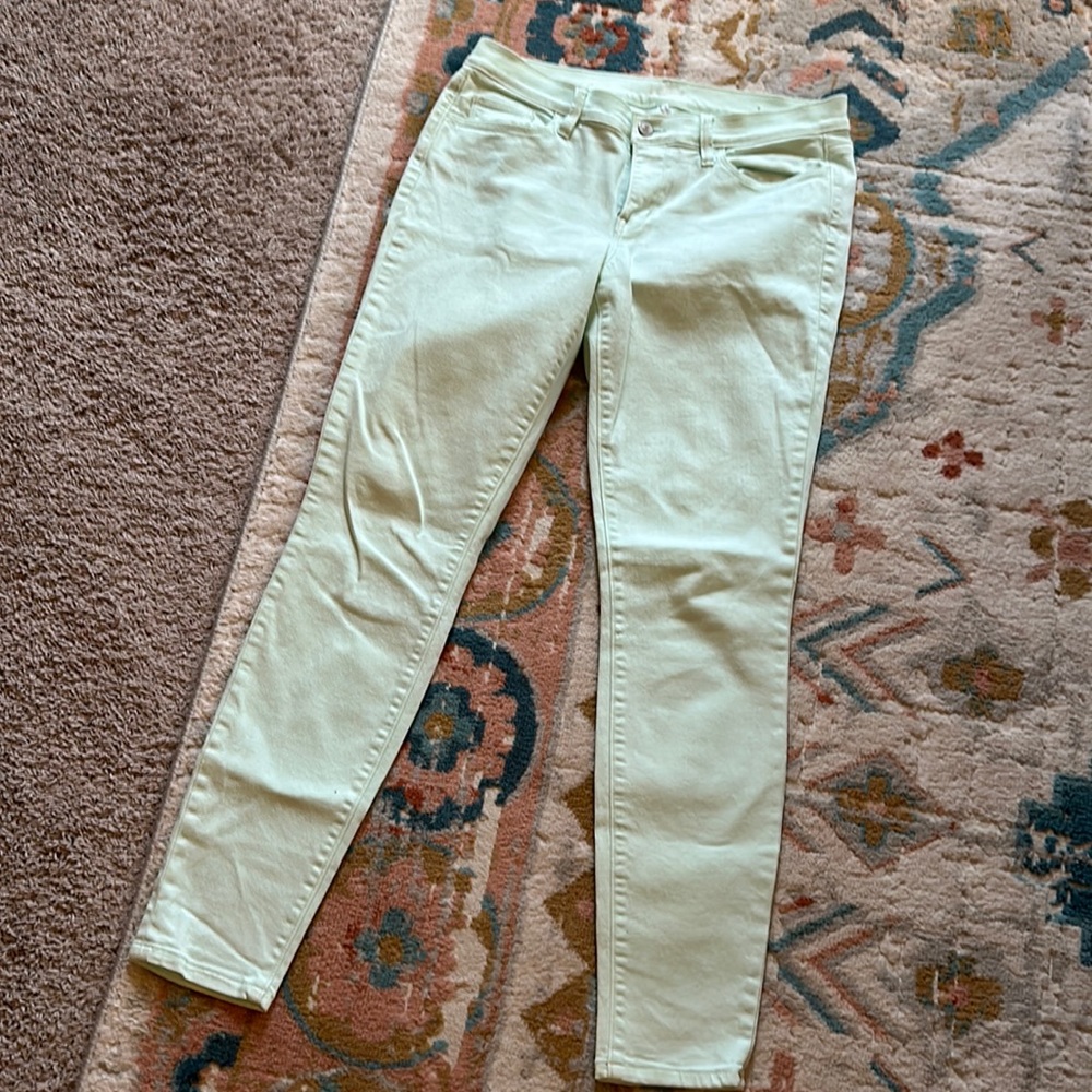 LOFT Super Skinny Mint Jeans